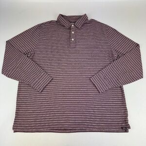 Faherty Mens Size 2XL Movement Long Sleeve Polo Shirt Burgundy